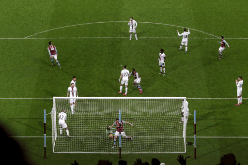 Aston Villa in action
