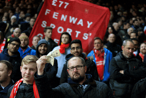 fans protest the premier league ticket prices