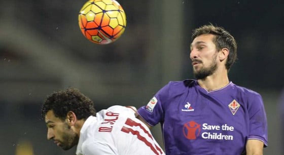 Davide Astori playing for Fiorentina