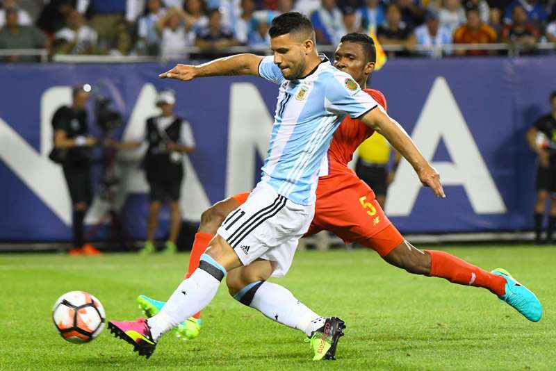 Sergio Aguero in action