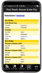 first touch mobile app for soccer bars
