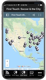first touch soccer bar mobile app screen