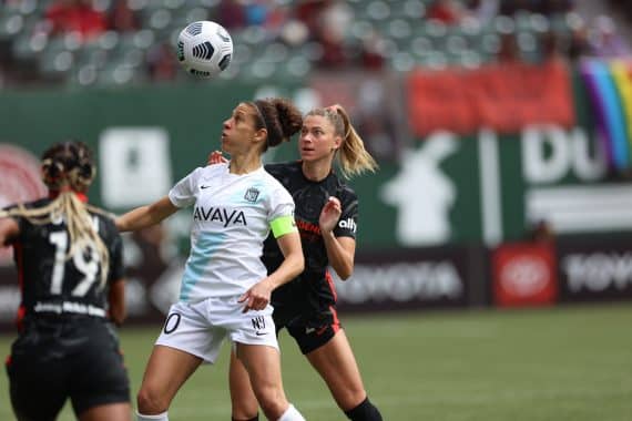 Crystal Dunn in action