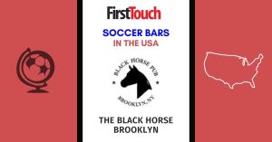 black horse pub soccer bar brooklyn logo