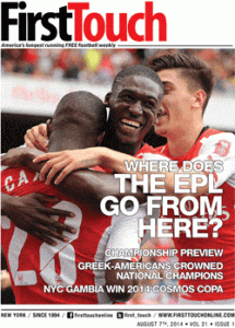 first touch magazine cover featuring Arsenal