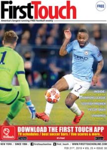 first touch magazine cover featuring Man City