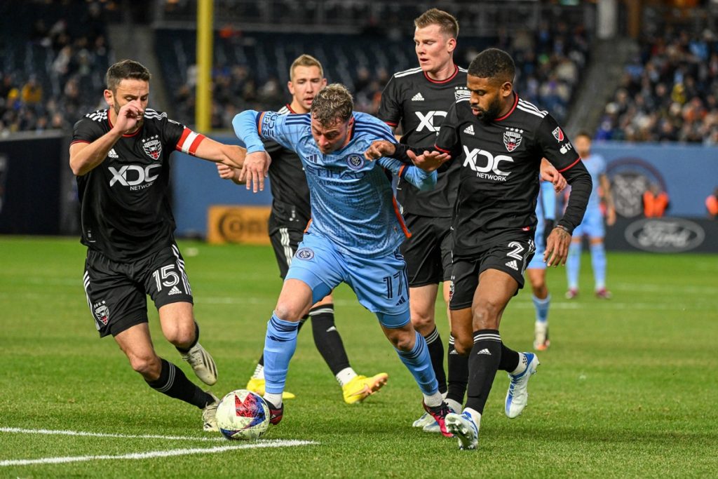 nycfc in action against dc united