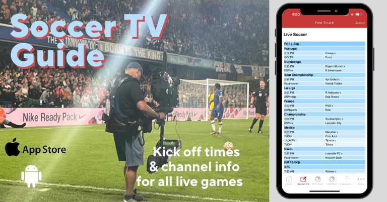 graphic for live soccer on tv guide