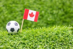 soccer ball and canada flag