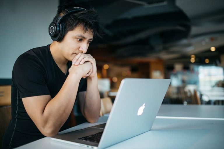 man on laptop