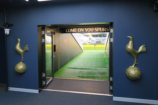 players tunnel at tottenham hotspur