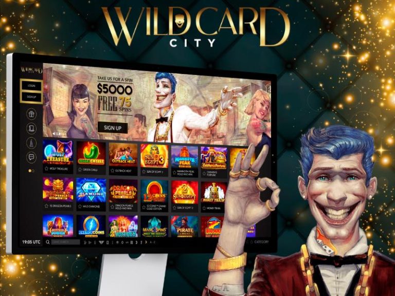 Wild Card City Casino website navigation