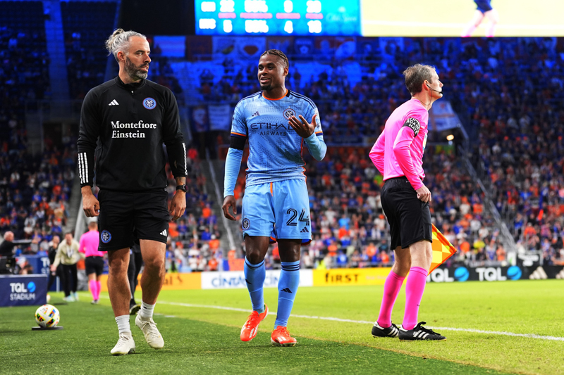 NYCFC defender Tayvon Gray