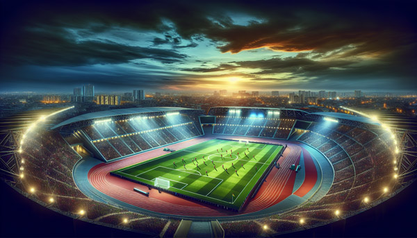 drawing of women's soccer stadium