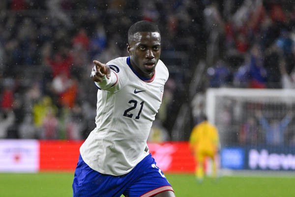 USMNT forward Tim Weah