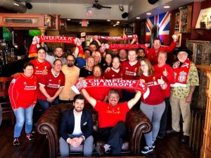 liverpool fans in wisconsin outside the red lion soccer bar
